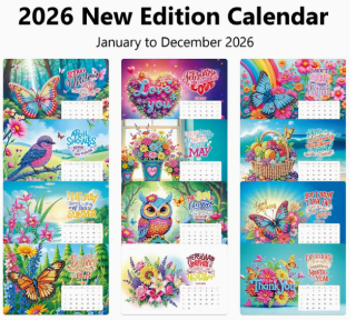 Preview: Diamond Painting Kalender 2026 13 teilig